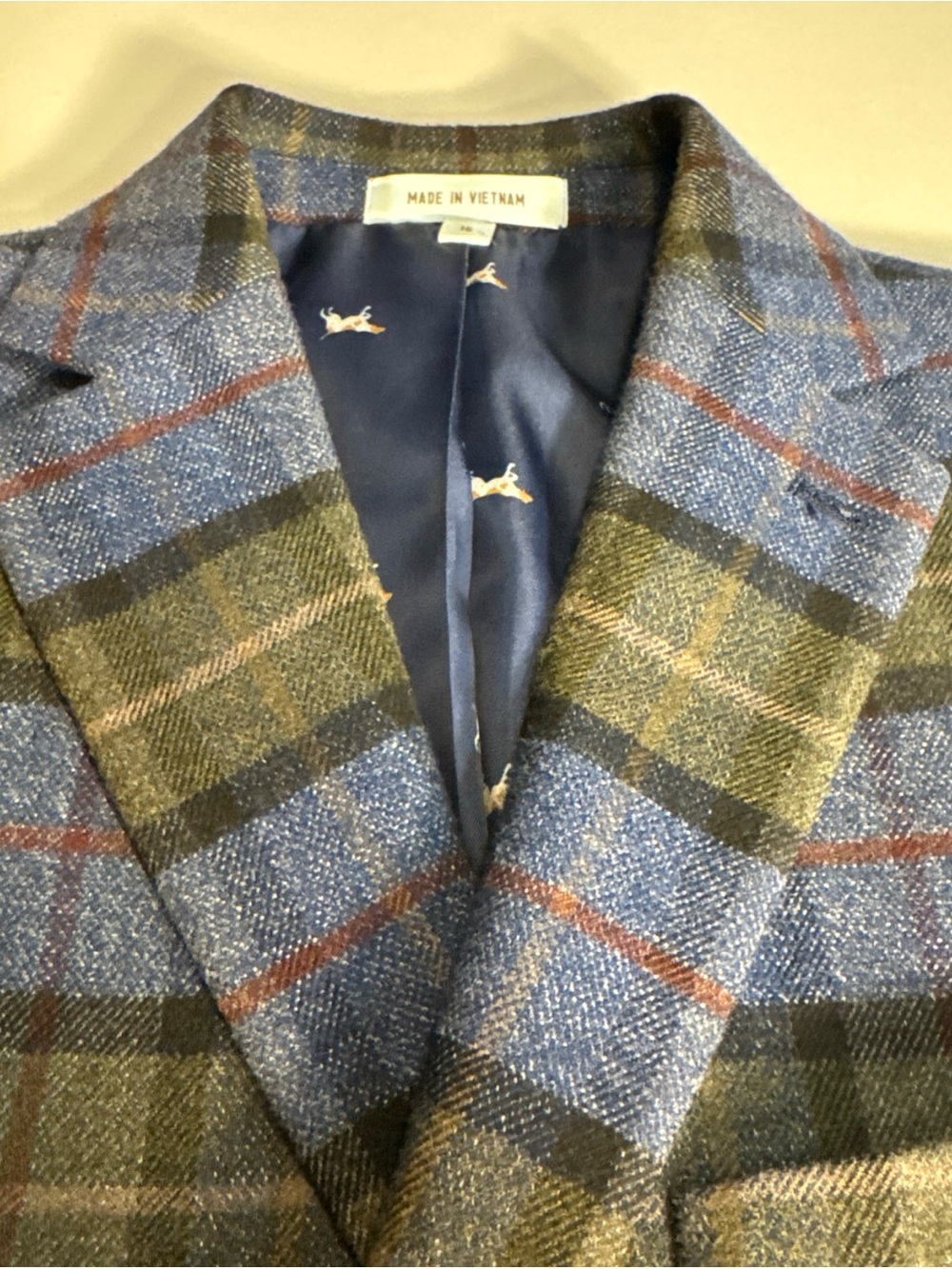 Class Club Blue and Olive Plaid Kids Blazer